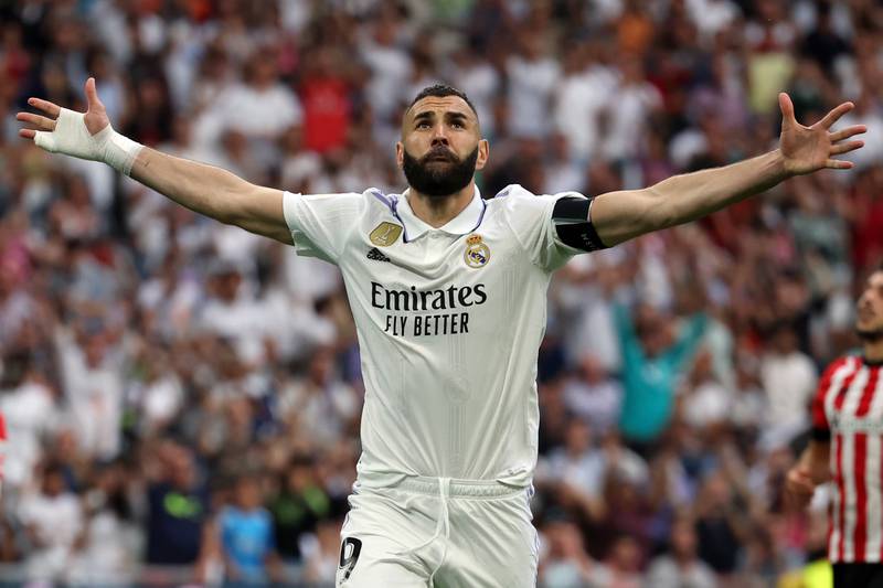 Karim Benzema se despidió el domingo del Real Madrid. / AFP