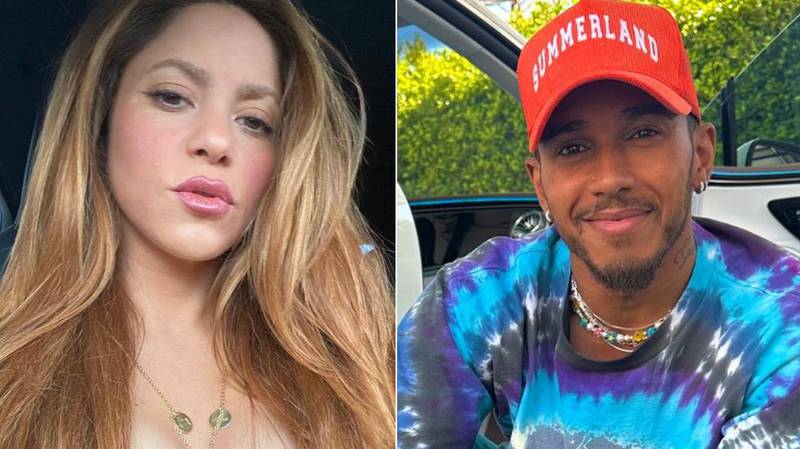 Shakira y Lewis Hamilton / Instagram