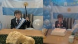 Niño celebró sus 7 años con temática de Javier Milei y es éxito viral: hasta la torta era de león