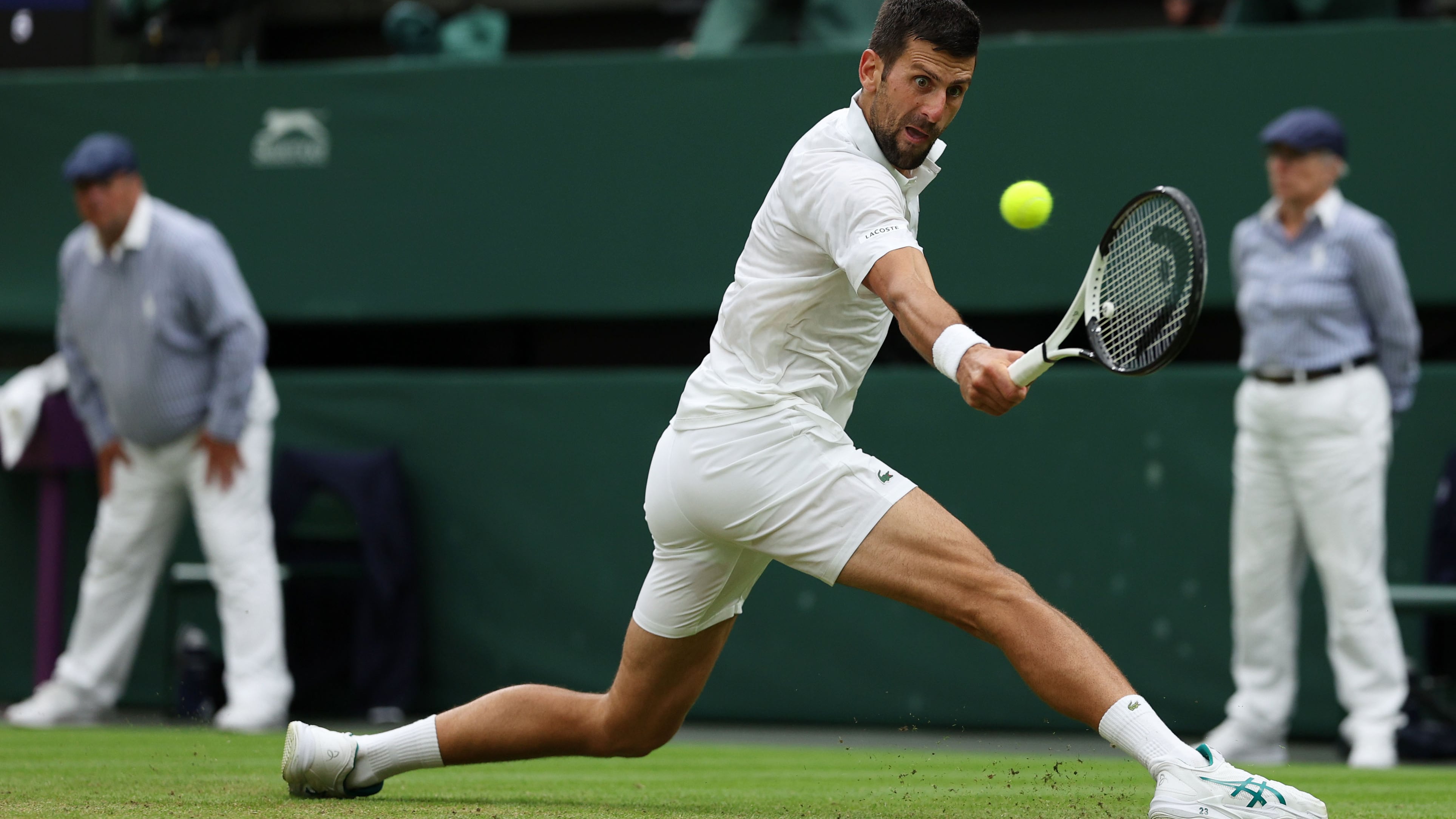 Novak Djokovic en la semifinal de Wimbledon 2023. / AFP