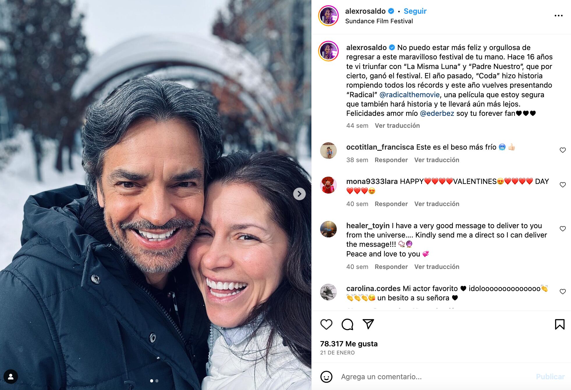 Eugenio Derbez y Alessandra Rosaldo renuevan votos