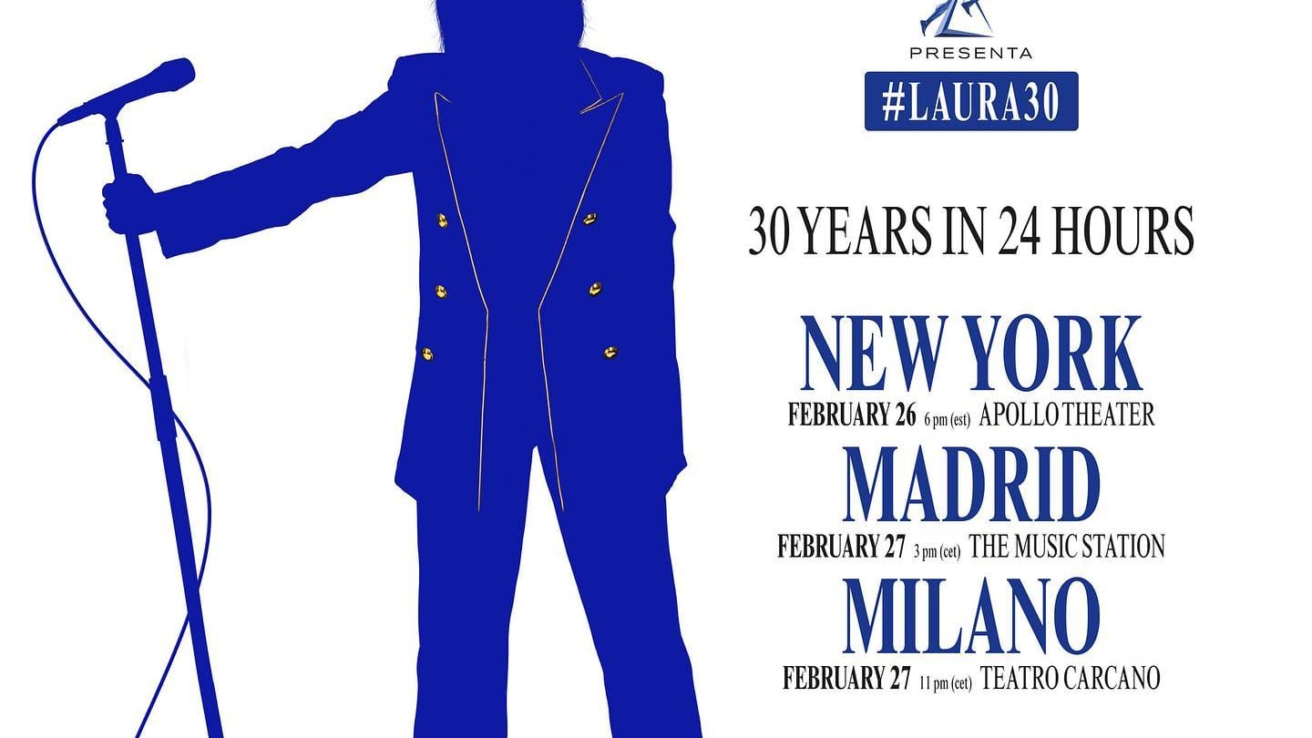 Laura Pausini dará tres conciertos en tres ciudades distintas en 24 horas. / Instagram: @laurapausini