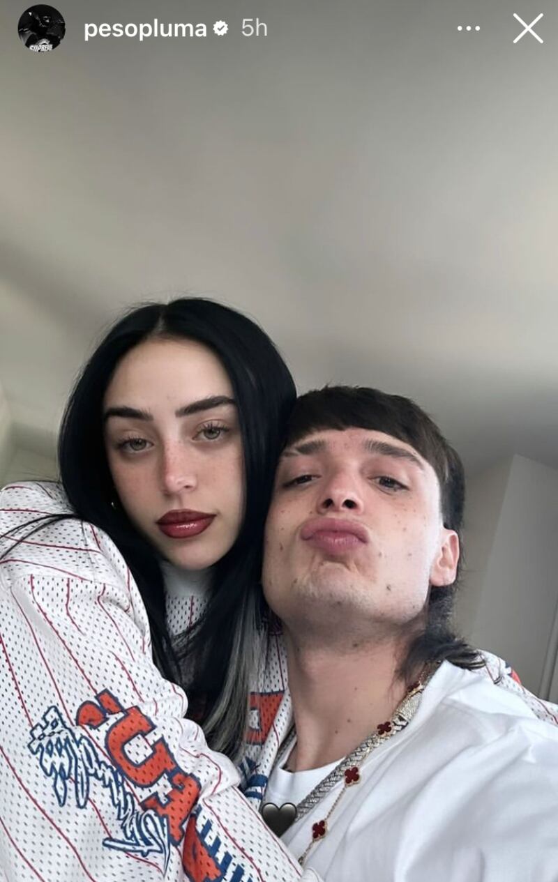 Nicki Nicole y Peso Pluma / Captura de Instagram