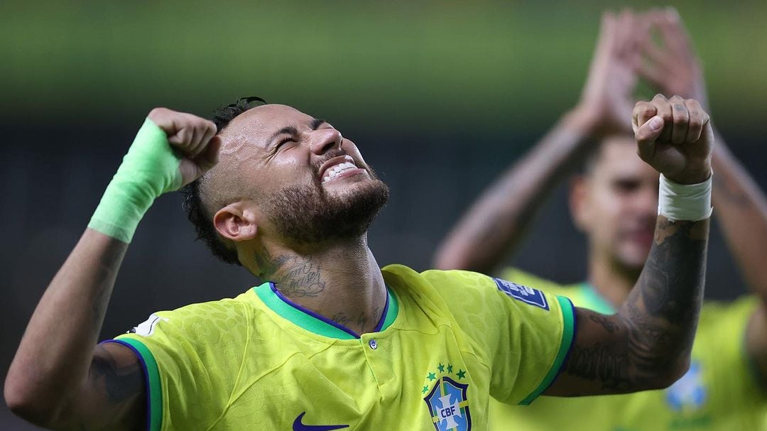 Neymar anotó el cuarto y el quinto tanto en la goleada sobre Bolivia. / @cbf_futebol