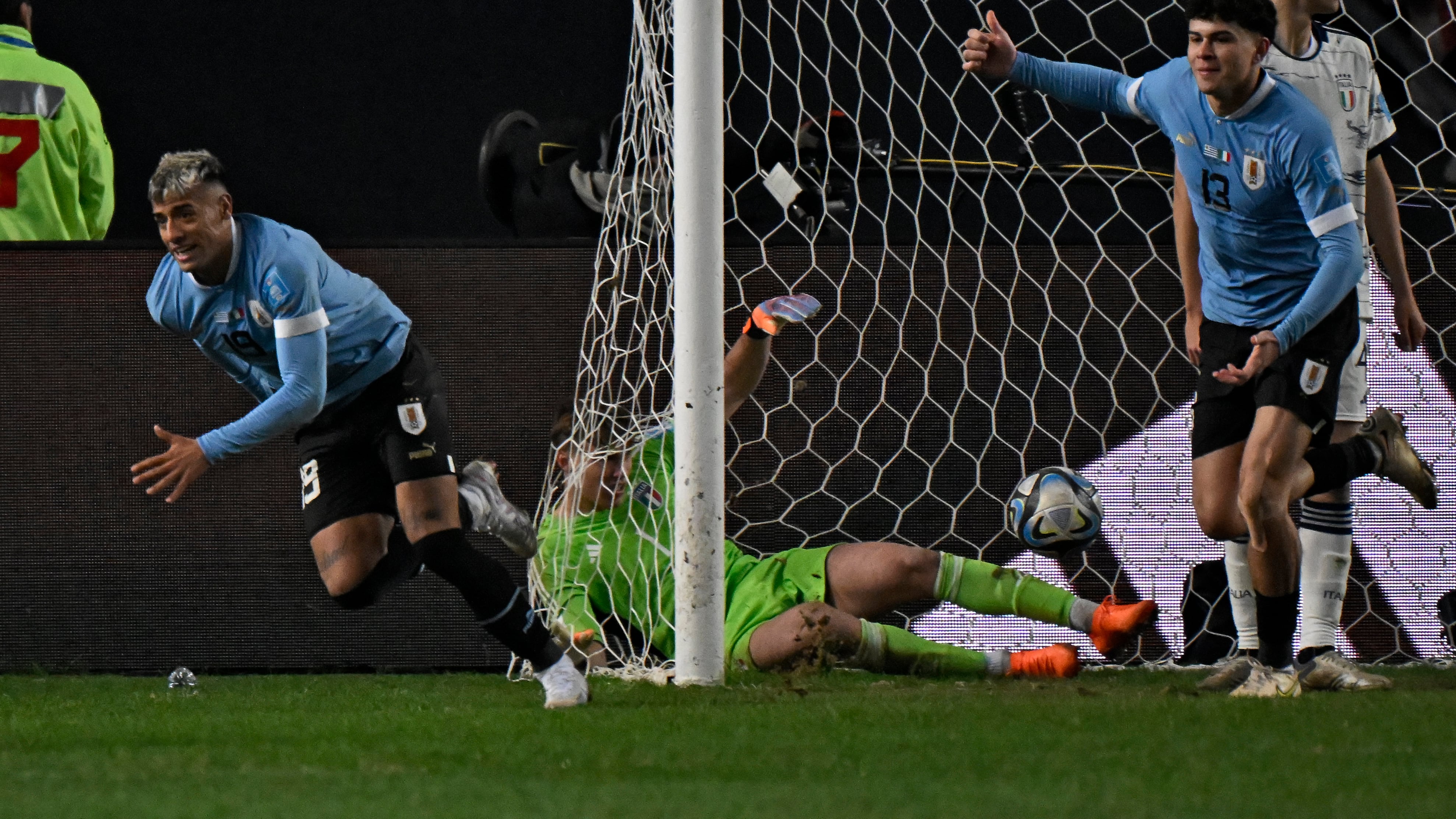 Luciano Rodríguez anotó el gol del título uruguayo. / Luis Robayo/AFP