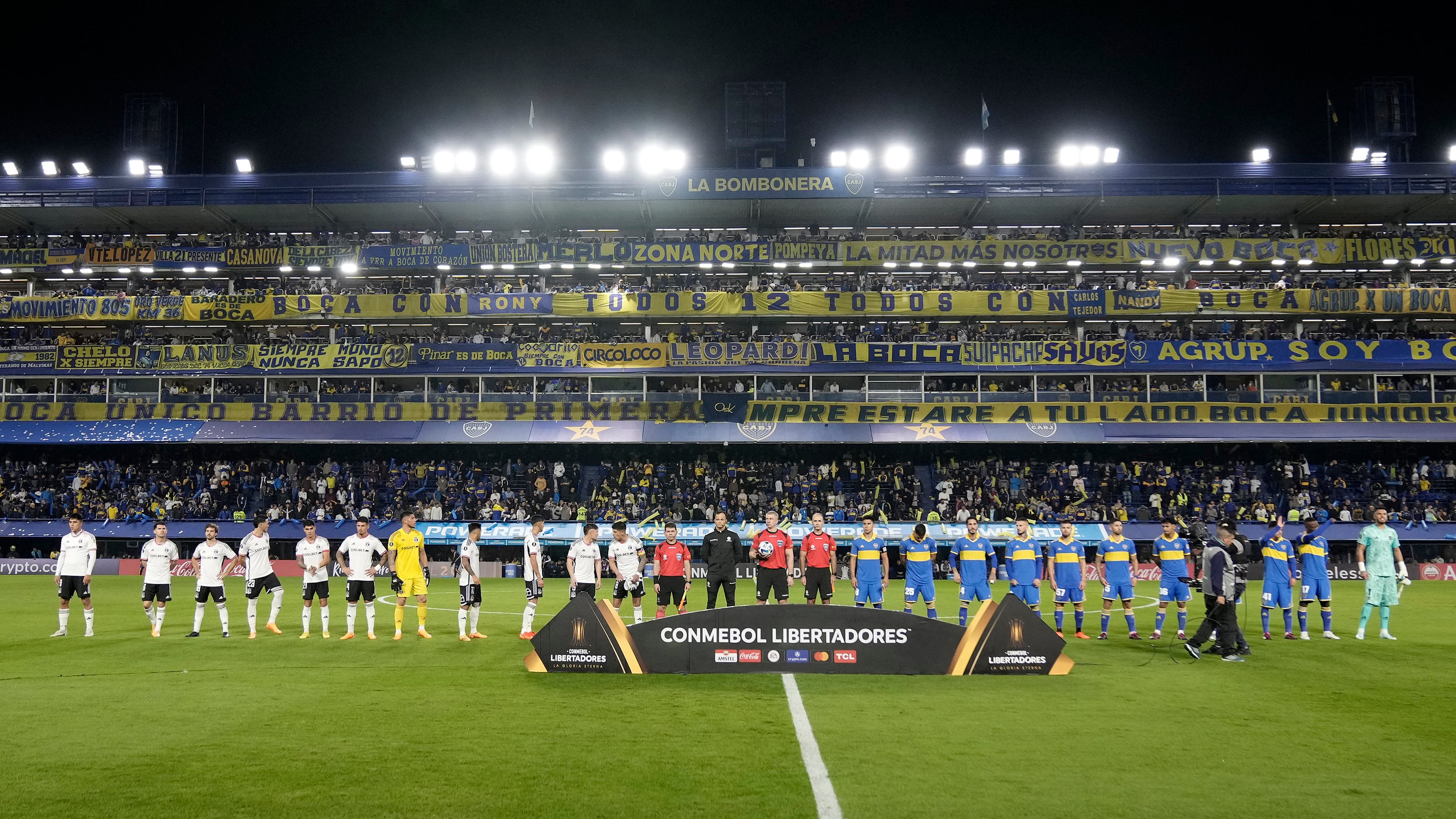 Colo Colo y Boca Juniors jugaron en La Bombonera en la Copa Libertadores 2023. / Photosport