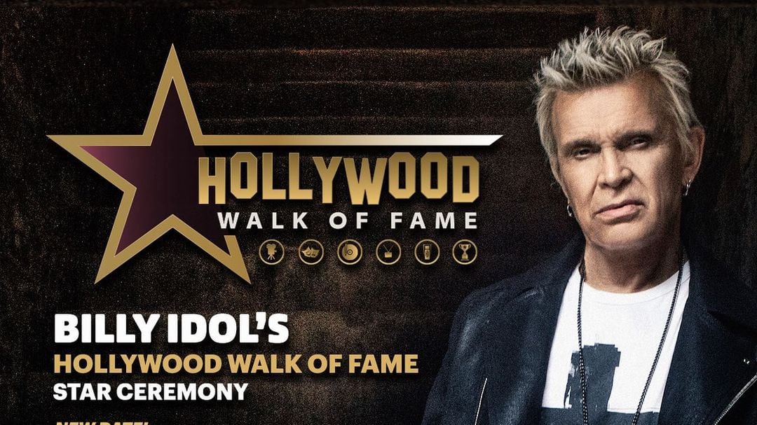 Billy Idol tendrá su estrella en el Paseo de la Fama de Hollywood. / Instagram: @billyidol